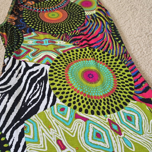 Vintage Joseph Ribkoff Abstract Print Sleeveless Dress Size 2 XS Small - Picture 10 of 10